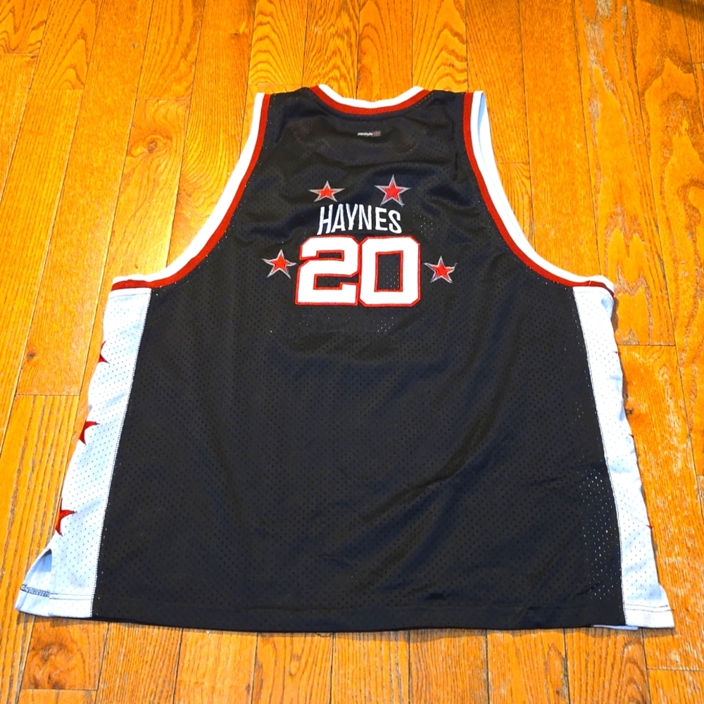 Vintage Fubu Platinum Harlem Globetrotters Basketball Jersey 20 Haynes. - Picture 4 of 5